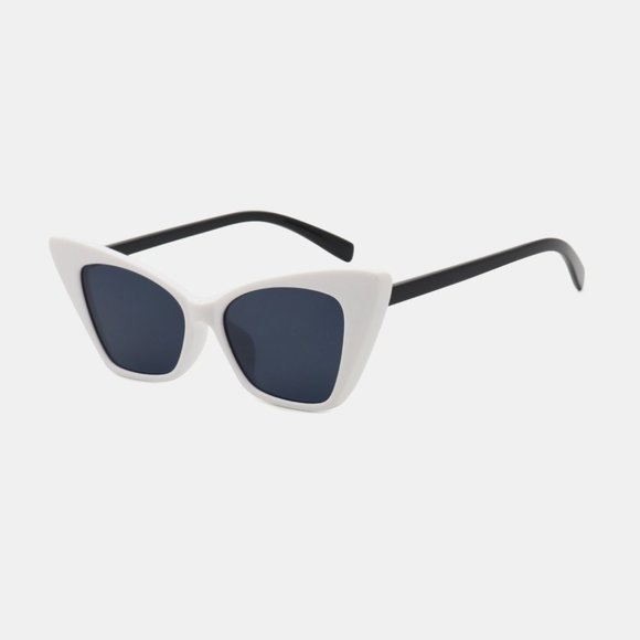 Cat Eye Acetate Lens Sunglasses in White - Picture 1 of 4